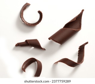 Chocolate Curls isolated on a white background