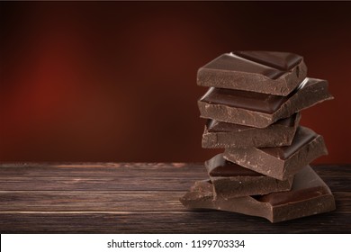 Chocolate, Dark Chocolate, Stack.