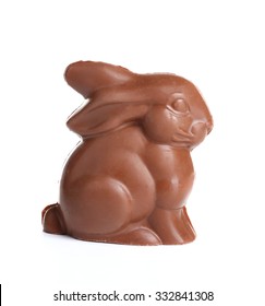 Chocolate Easter Bunny, Isolated On White