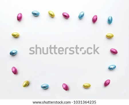 Chocolate easter candy border