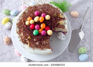 Chocolate Easter Egg Nest Cake