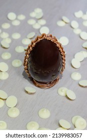 Chocolate Easter eggs filled with chocolates
