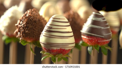 Chocolate Edible Flowers Strawberries Fruit