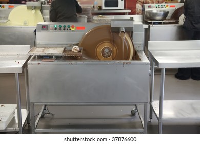 Chocolate Factory Machine Mixing Milk And Cocoa