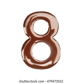 Chocolate Figure Eight Isolated On White