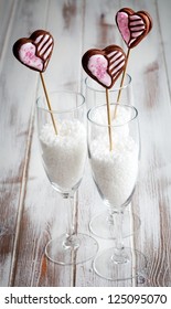 Chocolate Filled Heart Cookie Pops For ValentineÃ?Â´s Day