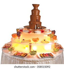 Chocolate Fondue Fountain Strawberry Dessert Hot Marshmallow Wedding Fruits