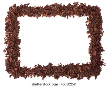 Chocolate Frame Isolated On White Background