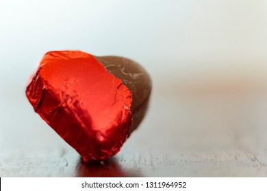 Chocolate Heart Half Open