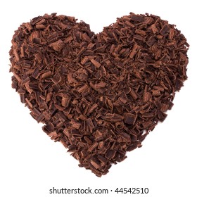 Chocolate Heart Isolated On White