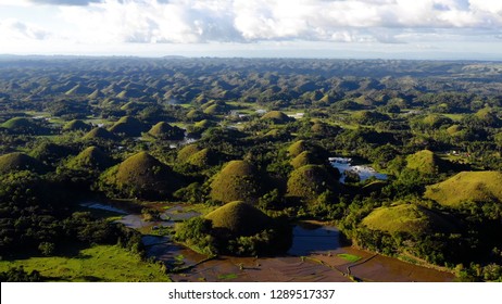 Chocolate Hill In Aerial View, Bohol Philippines