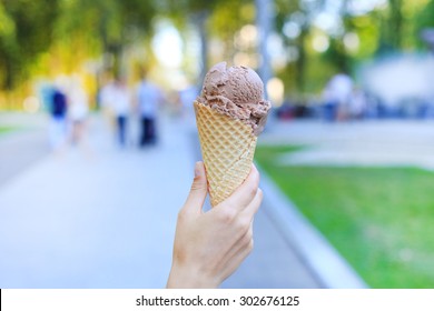 Chocolate Ice Cream Cone