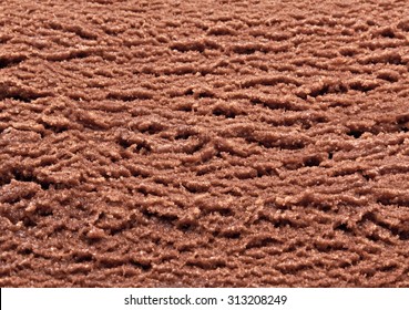 Chocolate Ice Cream Macro Detailed Texture In Full Bleed