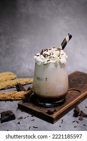 Chocolate Ice, A Refreshing Drink That Is Usually Consumed When The Weather Is Hot, Drinking Chocolate Ice Is Believed To Improve Mood