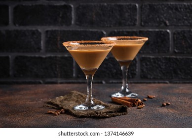 Chocolate Martini Cocktail Or Coffee Irish Cream Liquor