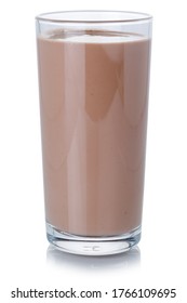 Chocolate Milk Shake Milkshake In A Glass Isolated On A White Background