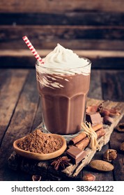 Chocolate Milkshake With Whipped Cream