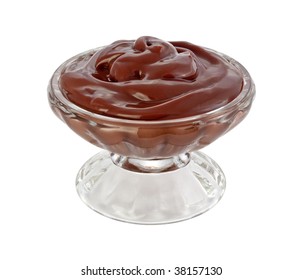 Chocolate Mousse Isolated On A White Background