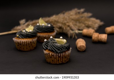 chocolate muffins on the table - Shutterstock ID 1909931353
