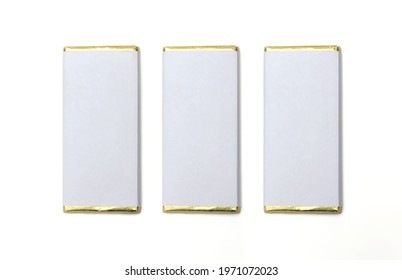 Chocolate packaging blank pack empty template isolated on white background. Mock up.                           - Shutterstock ID 1971072023