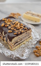 Chocolate Peanut Butter Ice Cream Cake