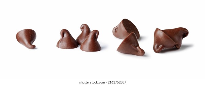 chocolate piece fly isolated on white background with clipping path - Shutterstock ID 2161752887