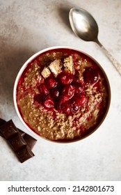 Chocolate Porridge With Sour Cherry