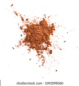 chocolate powder isolated on white background