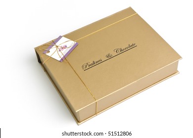 Chocolate And Praline Luxury Box With Candy And Sweets