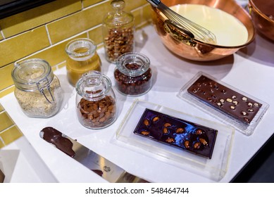 Chocolate preparation -  making chocolate in the kitchen - Shutterstock ID 548464744