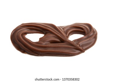 Chocolate Pretzels Isolated On White Background