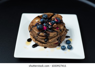 Chocolate Protein Pancakes