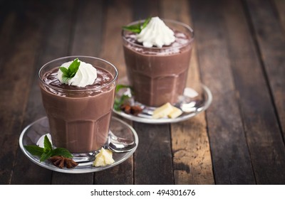 Chocolate Pudding With Whipped Cream