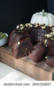 Chocolate Pumpkin Cake With Pumpkin Seeds And Linseed