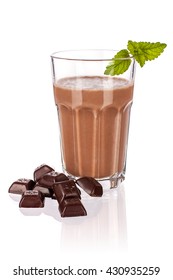 Chocolate Shake Isolated On White