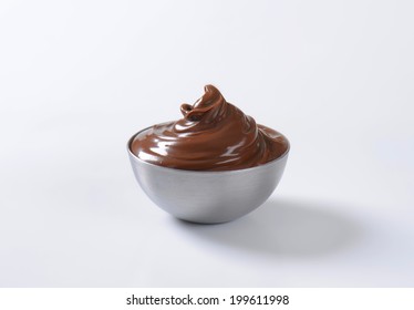 Chocolate Spread In Metal Bowl