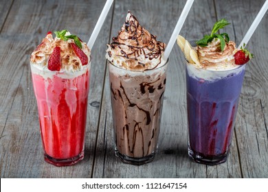 Chocolate, Strawberry, 
Milkshake