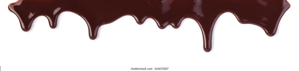 Chocolate Streams Isolated On A White