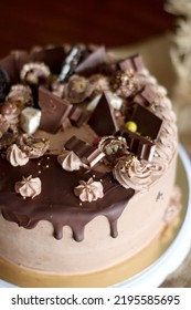 Chocolate Topped Chocolate Drip Cake Candy Cake