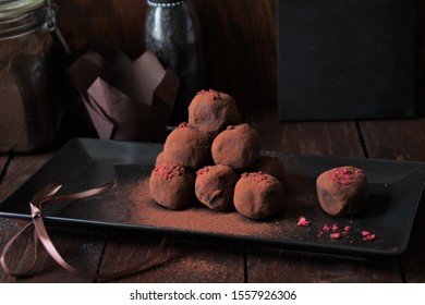 Chocolate Truffle Candies Raspberry Truffles