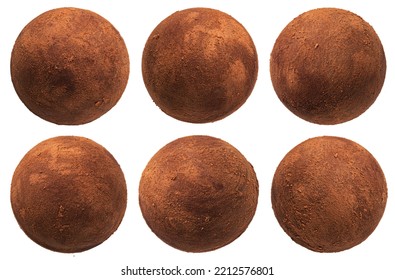 Chocolate Truffles Isolated On White Background