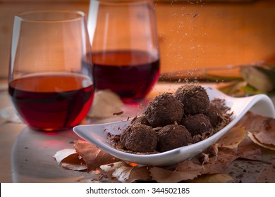 Chocolate Truffles with Red Wine