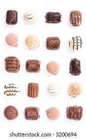 Chocolates On White