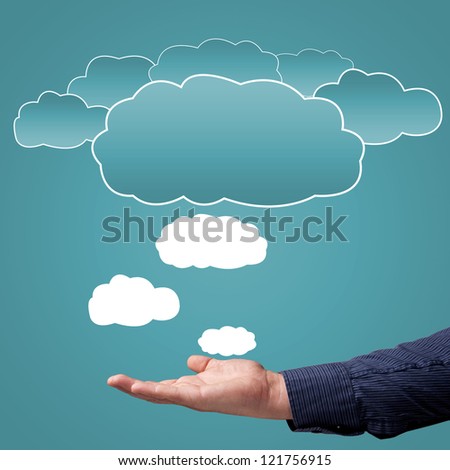 choice concept of cloud computing, place for text