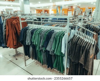 the choice of goods in the mall such as clothing veils is very good - Shutterstock ID 2355266657