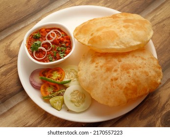 Chola Bhatura Delicious Indian Breakfast  