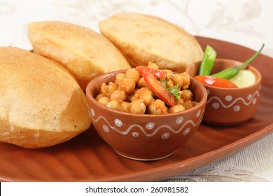 Chole With Puri Or Chana Masala With Puri Indian Food