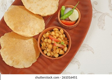 Chole With Puri Or Chana Masala With Puri Indian Food