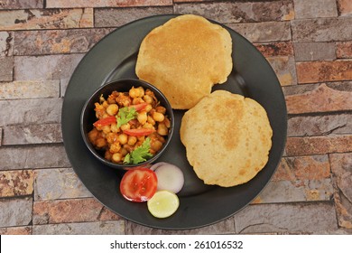 Chole With Puri Or Chana Masala With Puri Indian Food