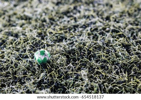 Chololate ball on grass